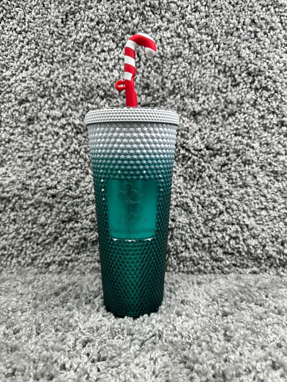 Starbucks Mickey Walt Disney World Parks Christmas Holiday Tumbler W/ Straw